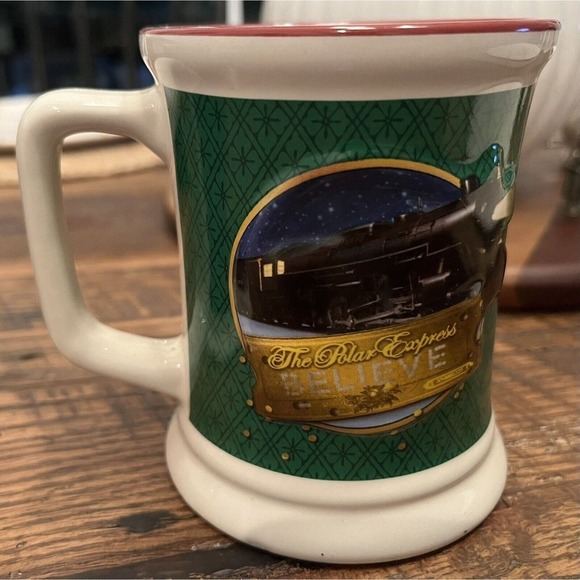 Christmas Polar Express 12oz Believe 3D Ceramic Hot Chocolate Mug 4 Set Coffee - Picture 5 of 11
